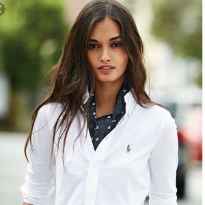 Lauren by Ralph Lauren White Button-Down.